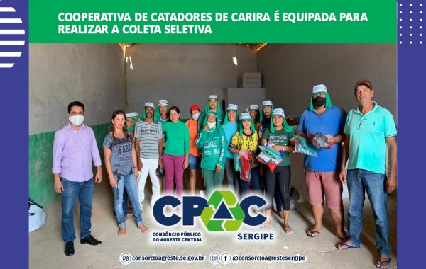 Cooperativa de Catadores de Carira é equipada para realizar a Coleta Seletiva