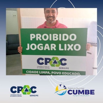 CPAC FAZ ENTREGA DE PLACA DE CONSCIENTIZAÇÃO AMBIENTAL AO MUNICÍPIO DE CUMBE